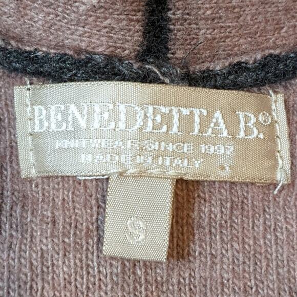 Benedetta B. gray sweater sleeveless cardigan size S - Picture 6 of 9